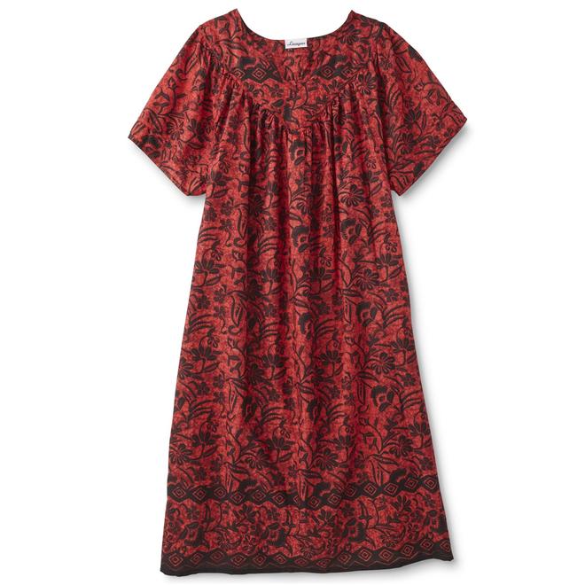 Loungees Women's Plus Lounge Dress - Floral