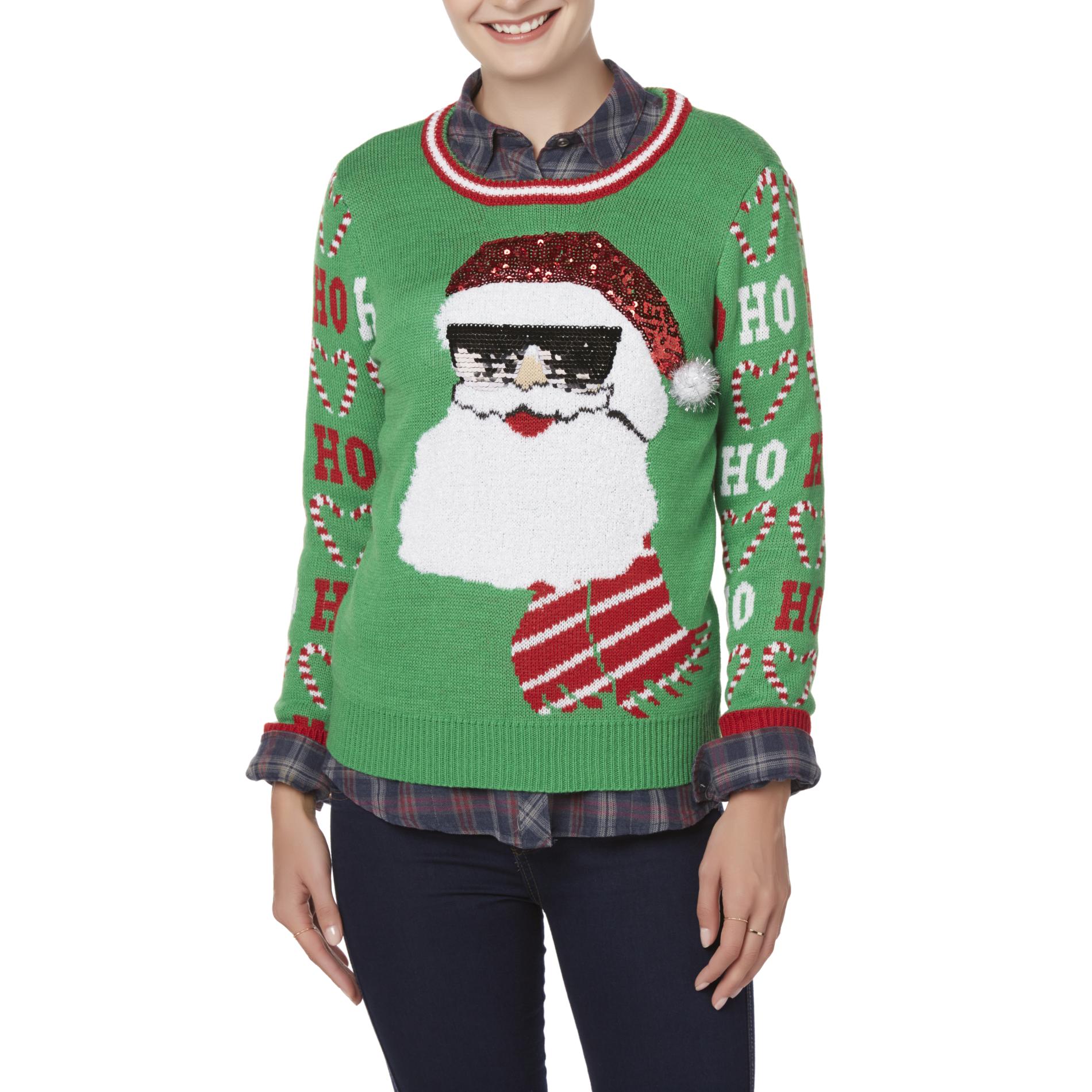 Bongo Juniors' Ugly Christmas Sweater - Santa