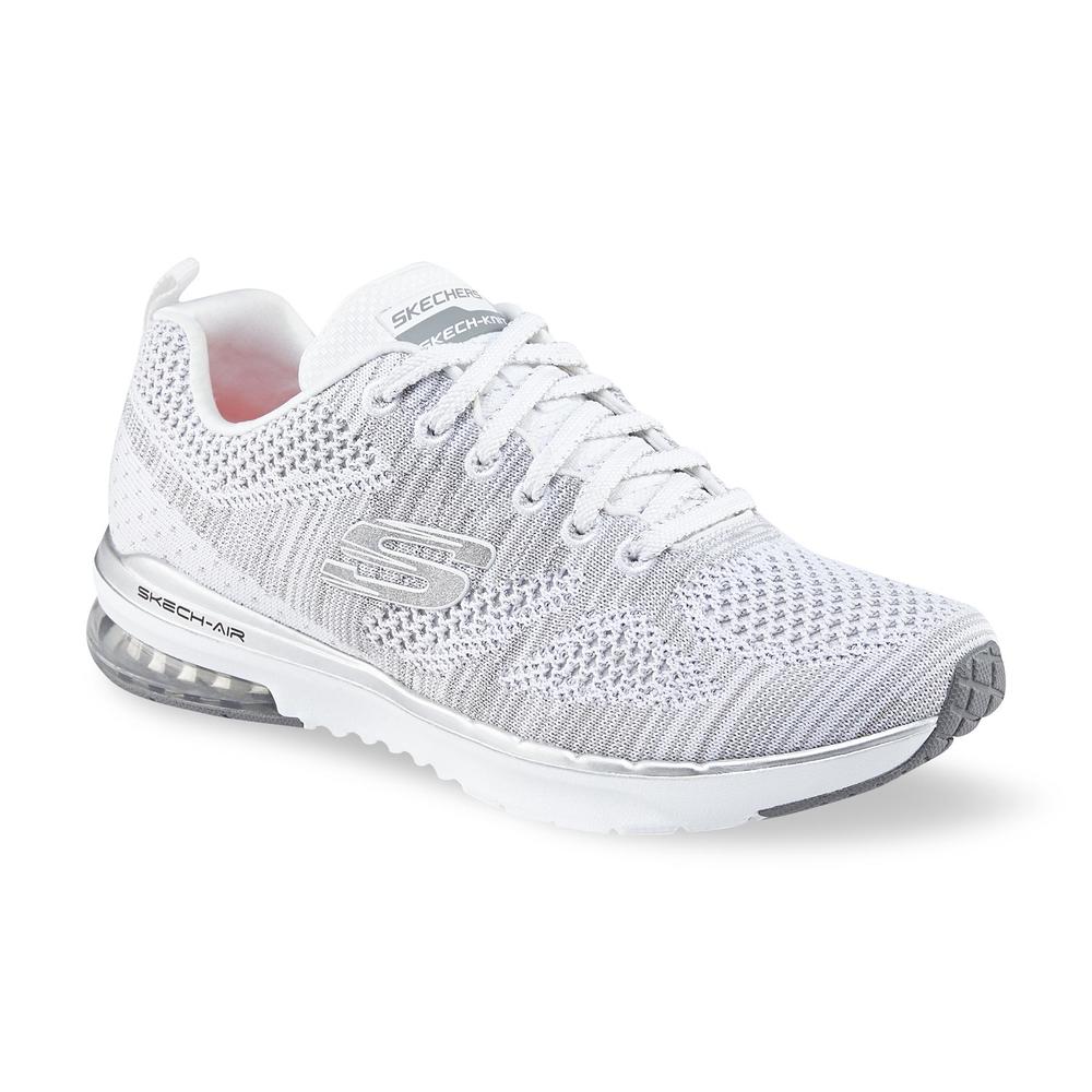 Skechers Women's Stand Out White/Silver Running Shoe