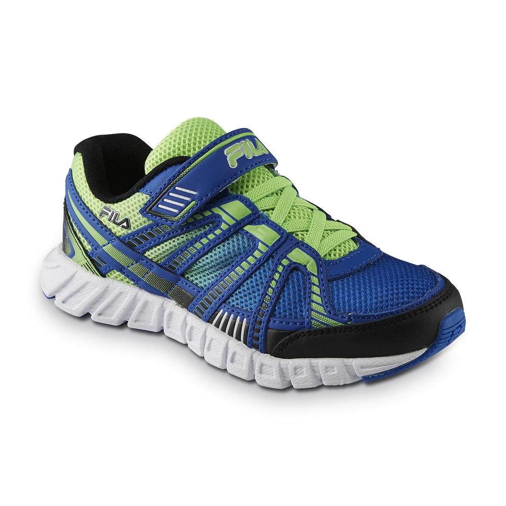 Fila Boy's Volcanic Runner Blue/Neon Green Athletic Shoe