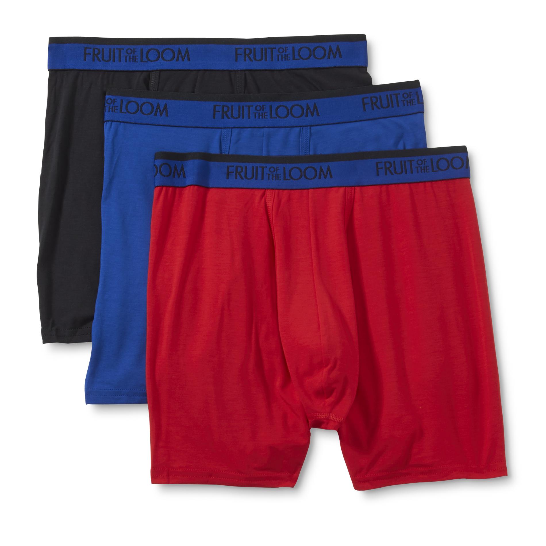 Fruit of the Loom Men’s 3-Pack Assorted Boxer Briefs