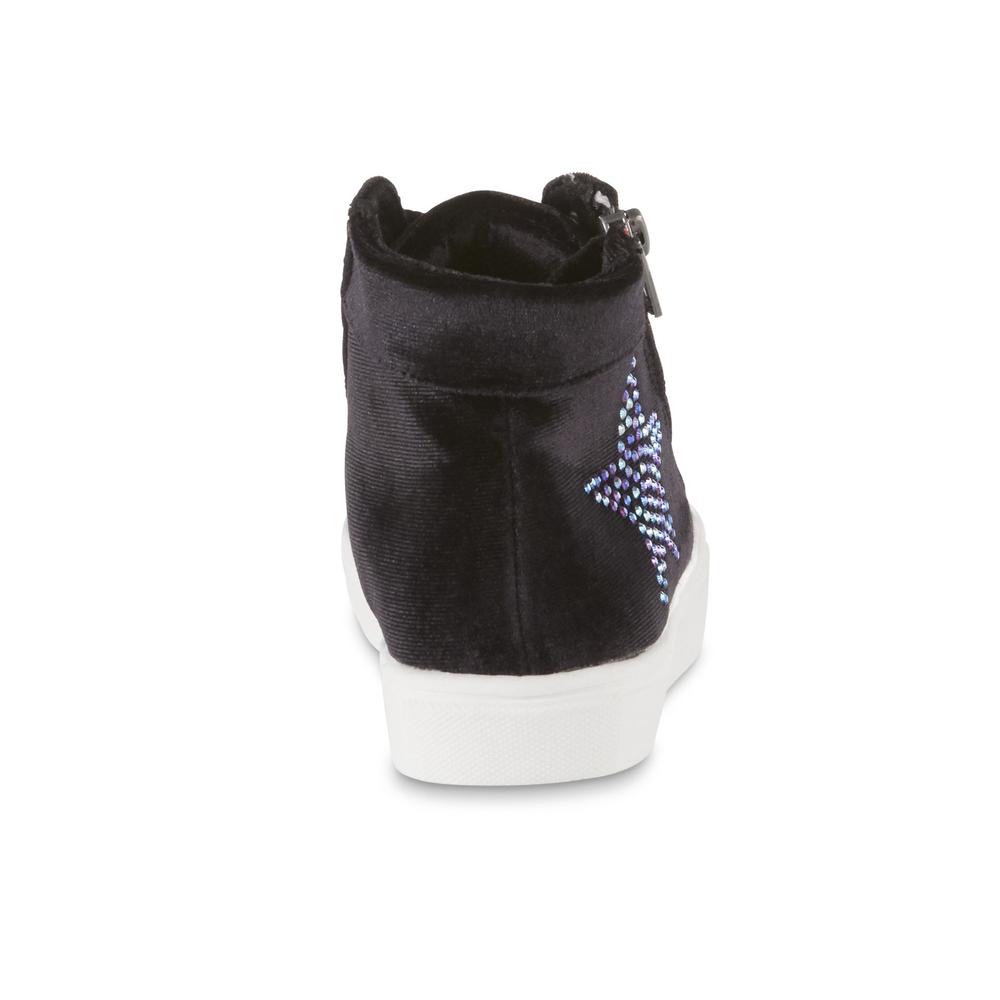 SM Girls' JPat Black Embellished High-Top Sneaker
