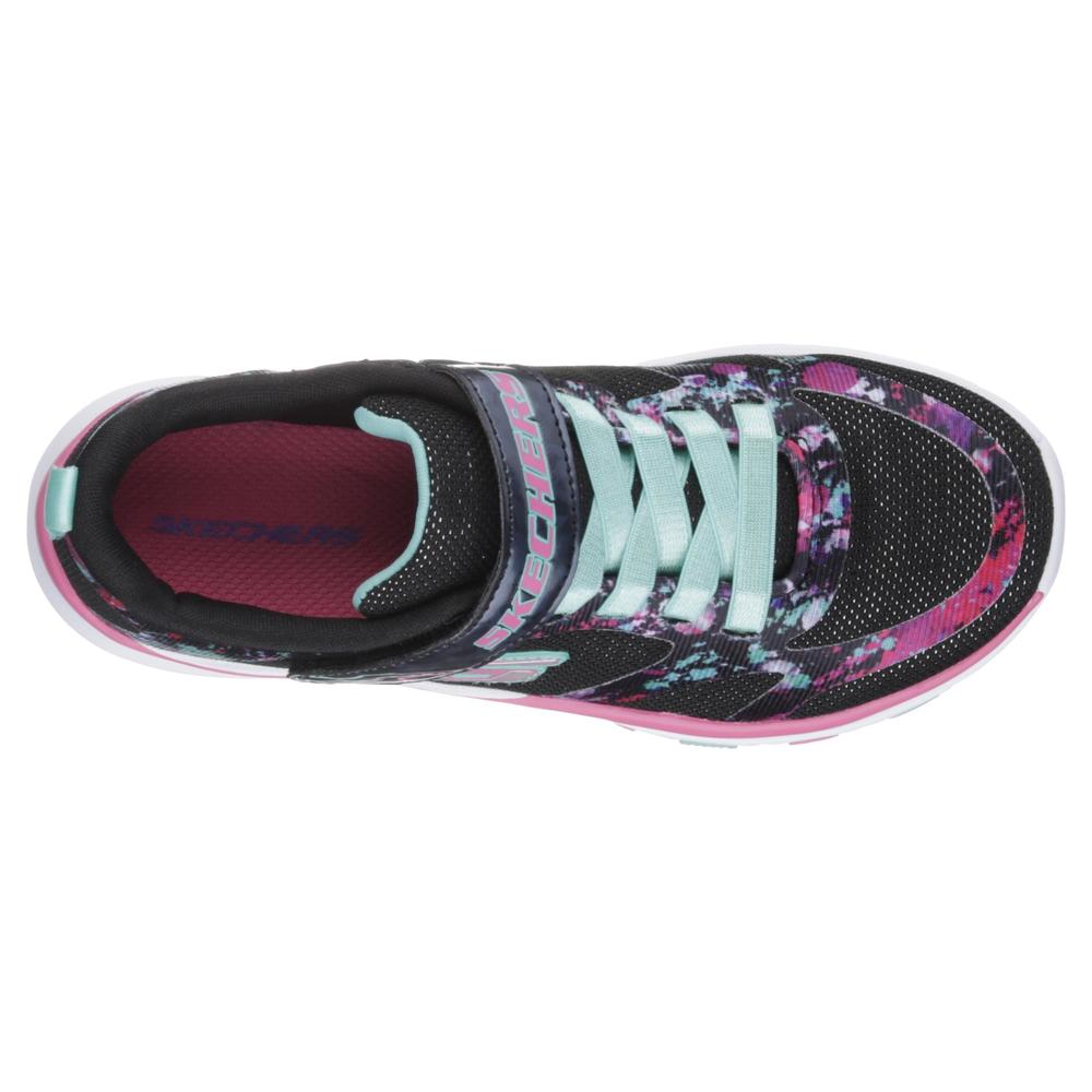 Skechers Girls' Trainer Lite-Bright Racer Black/Blue/Pink Athletic Shoe