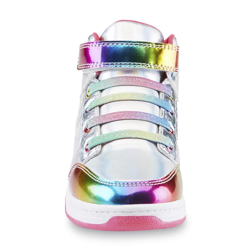 Disney Girl's Star Darlings Rainbow/Iridescent High-Top Sneaker