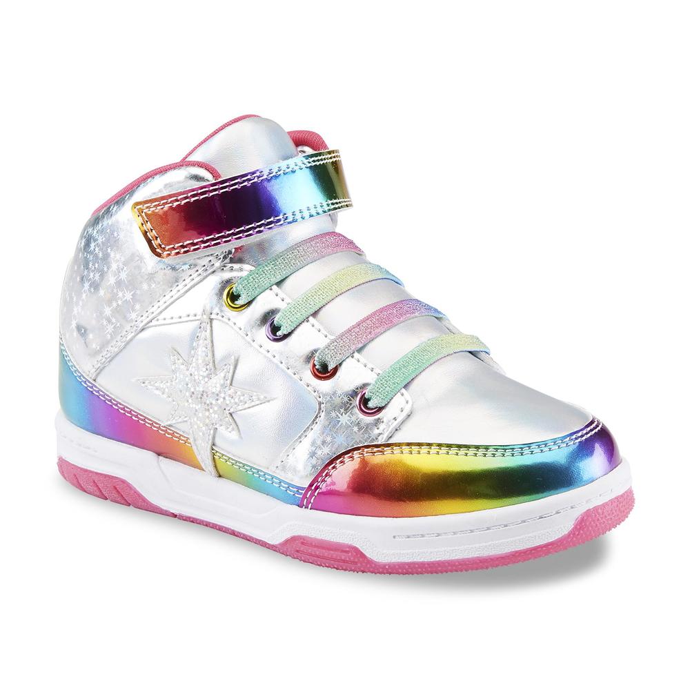Disney Girl's Star Darlings Rainbow/Iridescent High-Top Sneaker