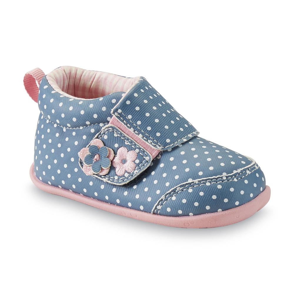Carter's Every Step Baby Girl's Stage 2 Christy Standing Shoe - Blue Polka-Dots