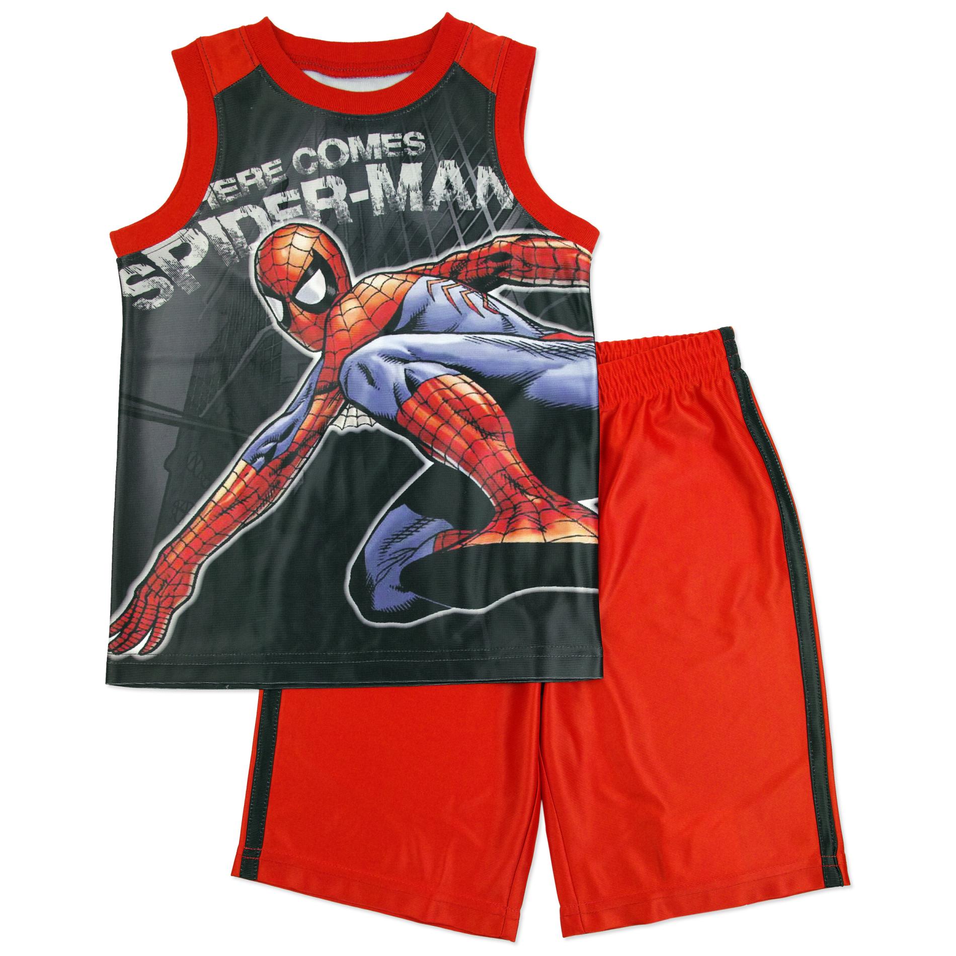 Marvel Spiderman Boy's Shirt & Shorts