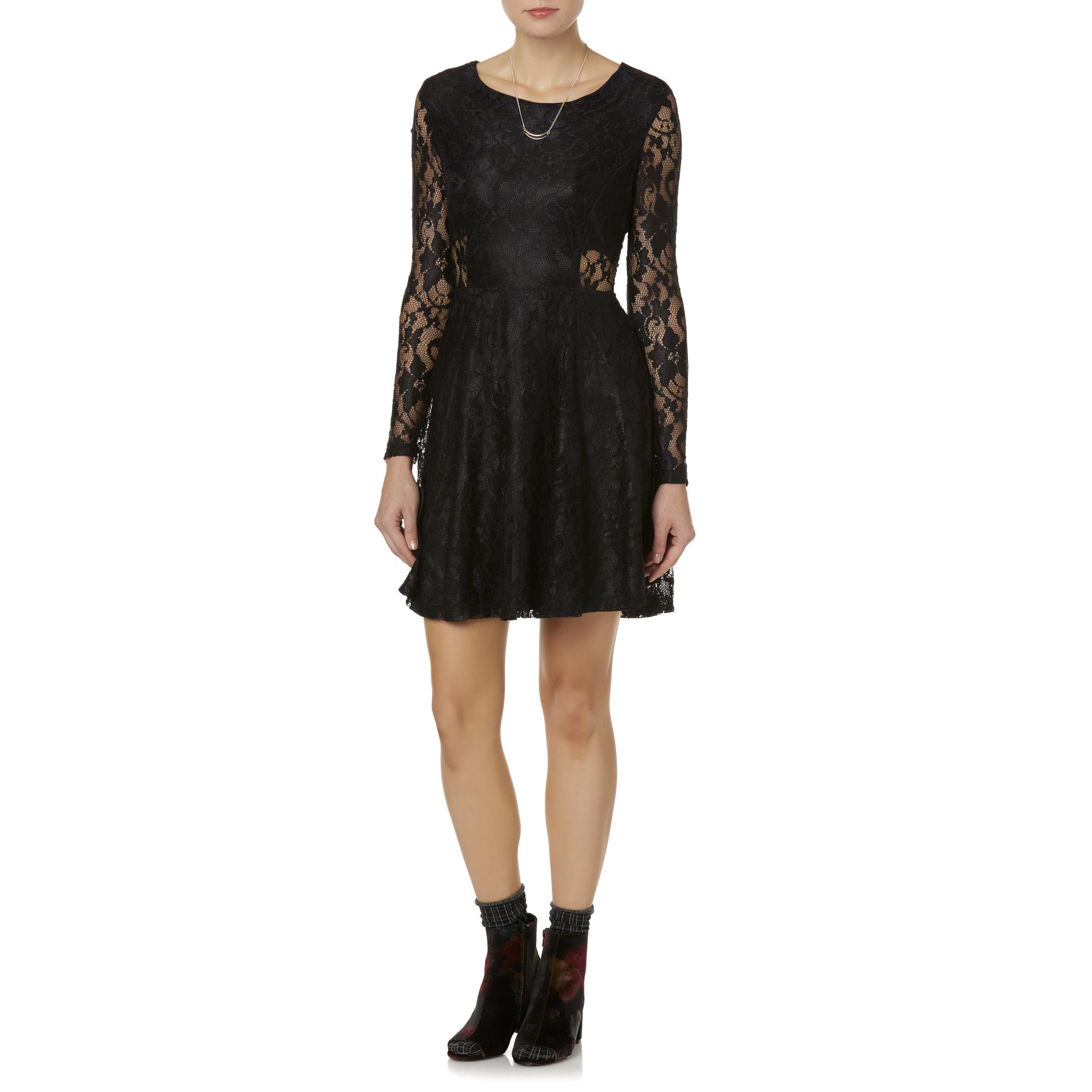 Attention Women's Long-Sleeve Lace Dress