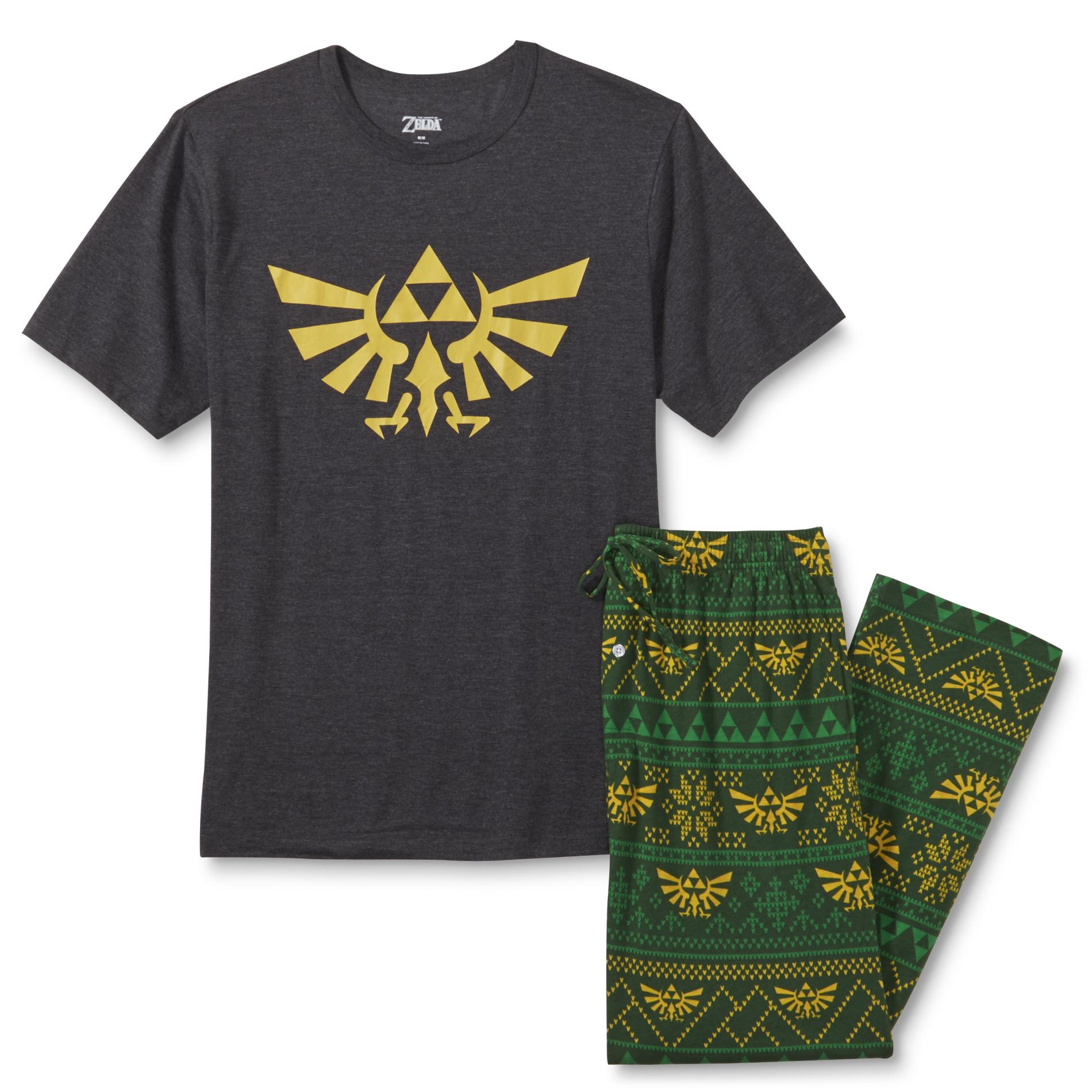 Nintendo Legend of Zelda Men's Pajama TShirt & Pants Hyrule Shop
