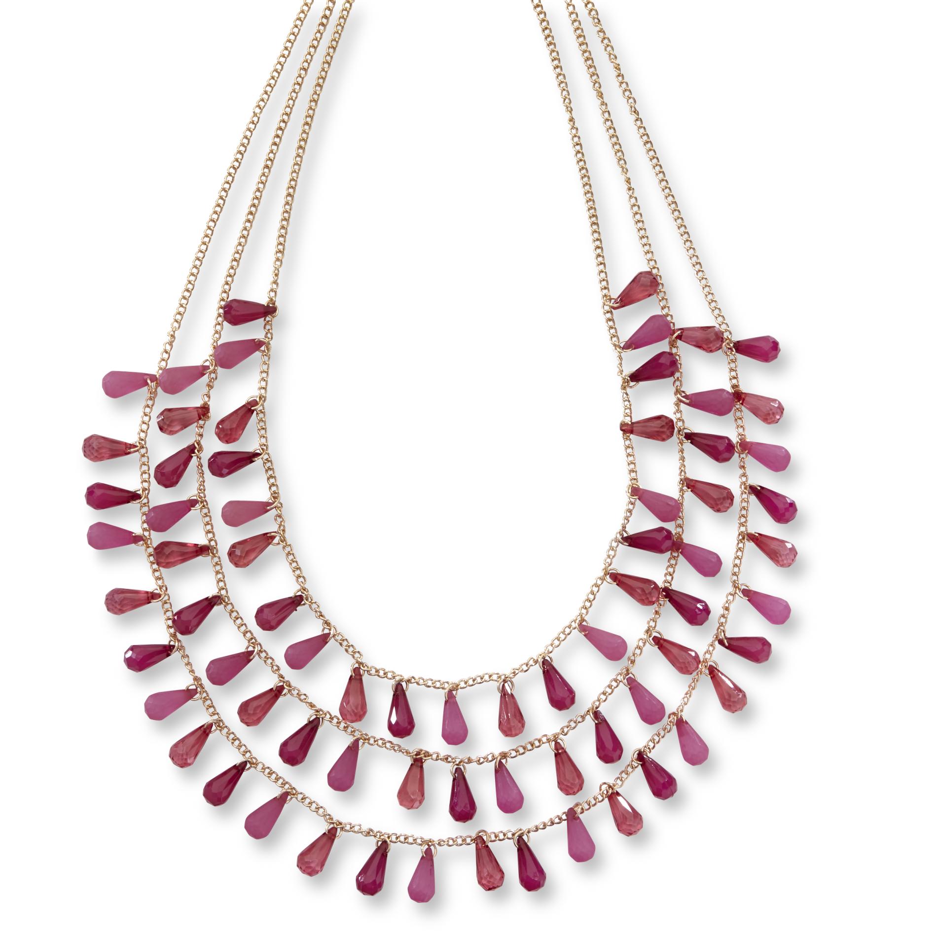 Jaclyn Smith Women's Goldtone Multistrand Necklace & Drop Earrings