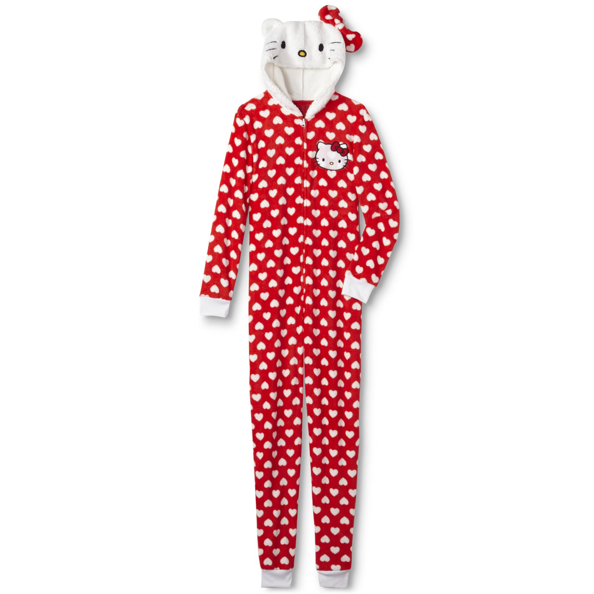 Sanrio Hello Kitty Women's One-Piece Pajamas - Polka Dot