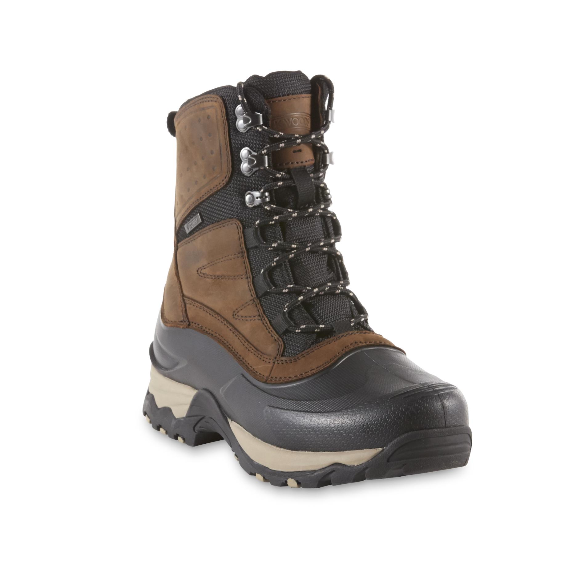 Elk Woods Men's Buffalo Waterproof Winter Boot Brown/Black Shop