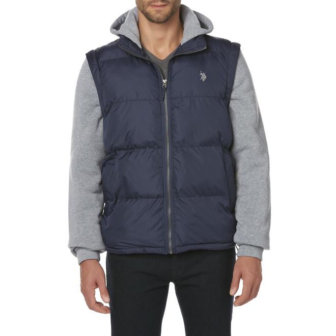 U.S. Polo Assn. Men's Hooded Convertible Puffer Vest