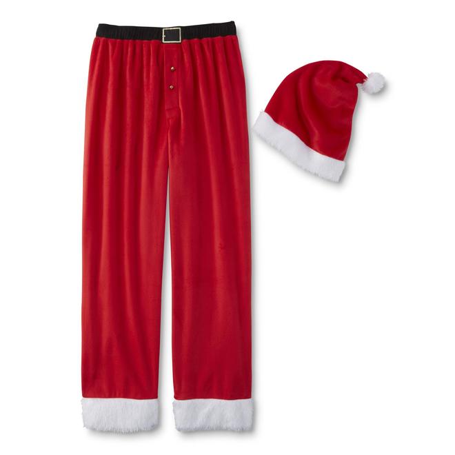 Joe Boxer Men's Christmas Pajama Pants & Santa Hat