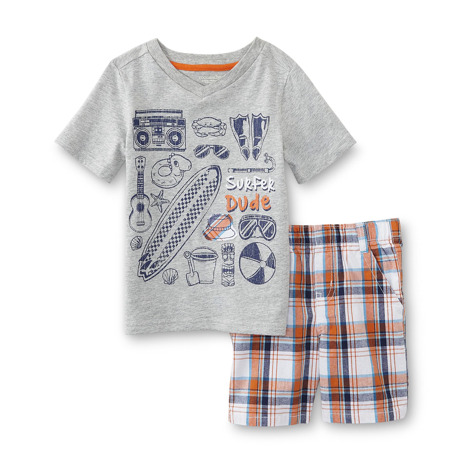 Toughskins Infant & Toddler Boy's T-Shirt & Shorts - Plaid