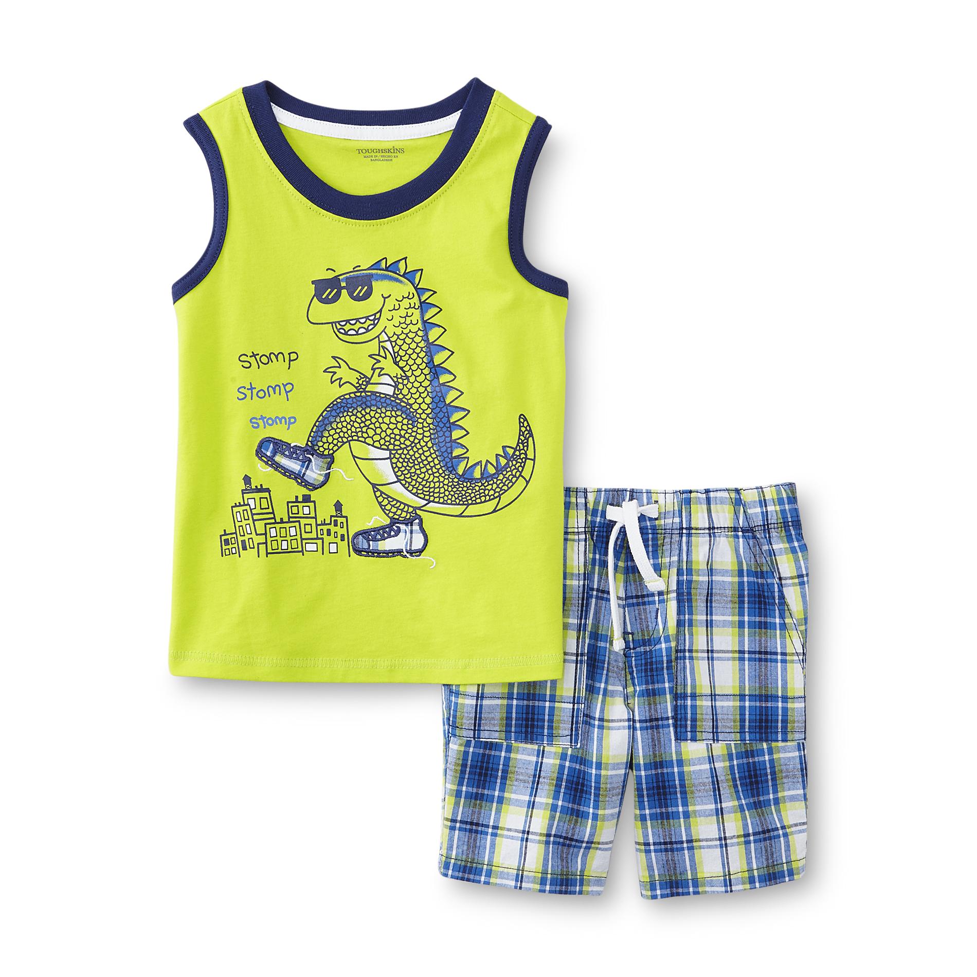 Toughskins Infant & Toddler Boy's Sleeveless T-Shirt & Shorts - Dinosaur
