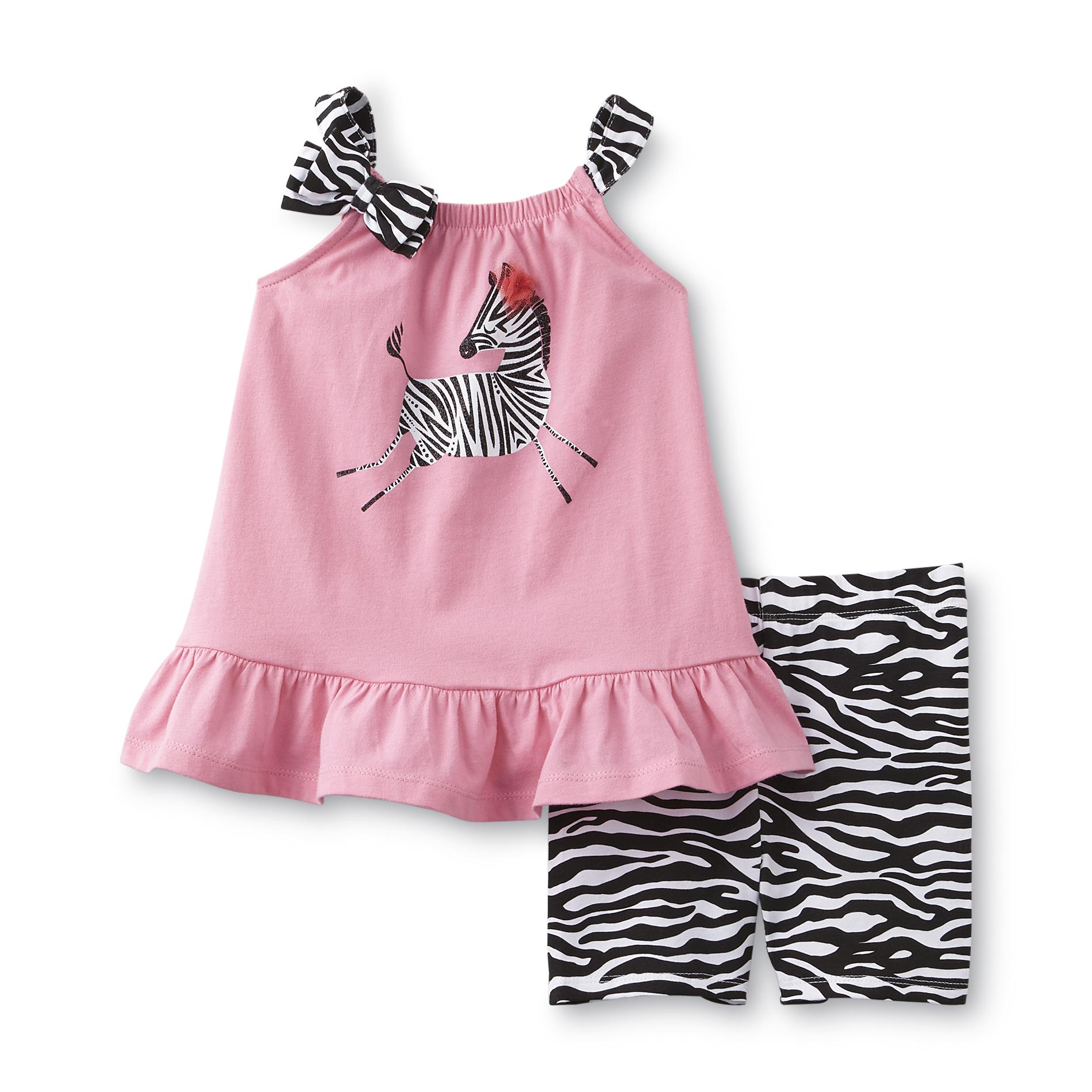 Toughskins Infant & Toddler Girl's Tunic & Shorts - Zebra
