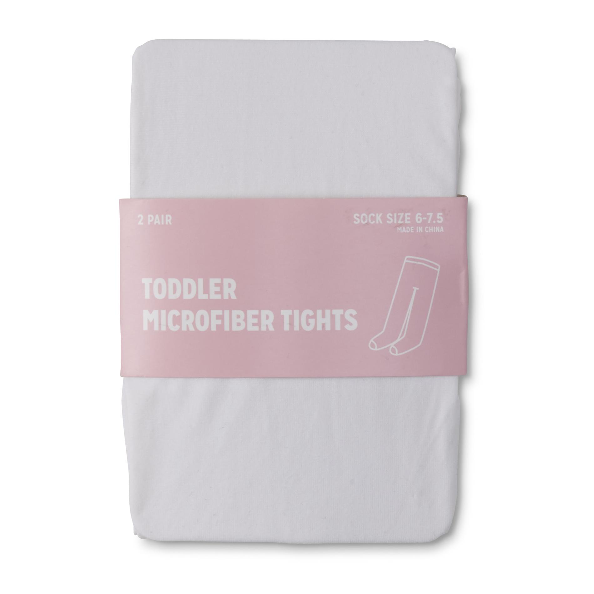 Toddler Girls' 2-Pack Microfiber Tights