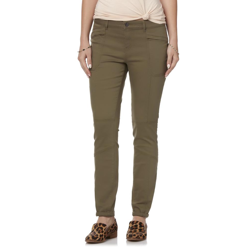 Simply Styled Women's Twill Moto Pants