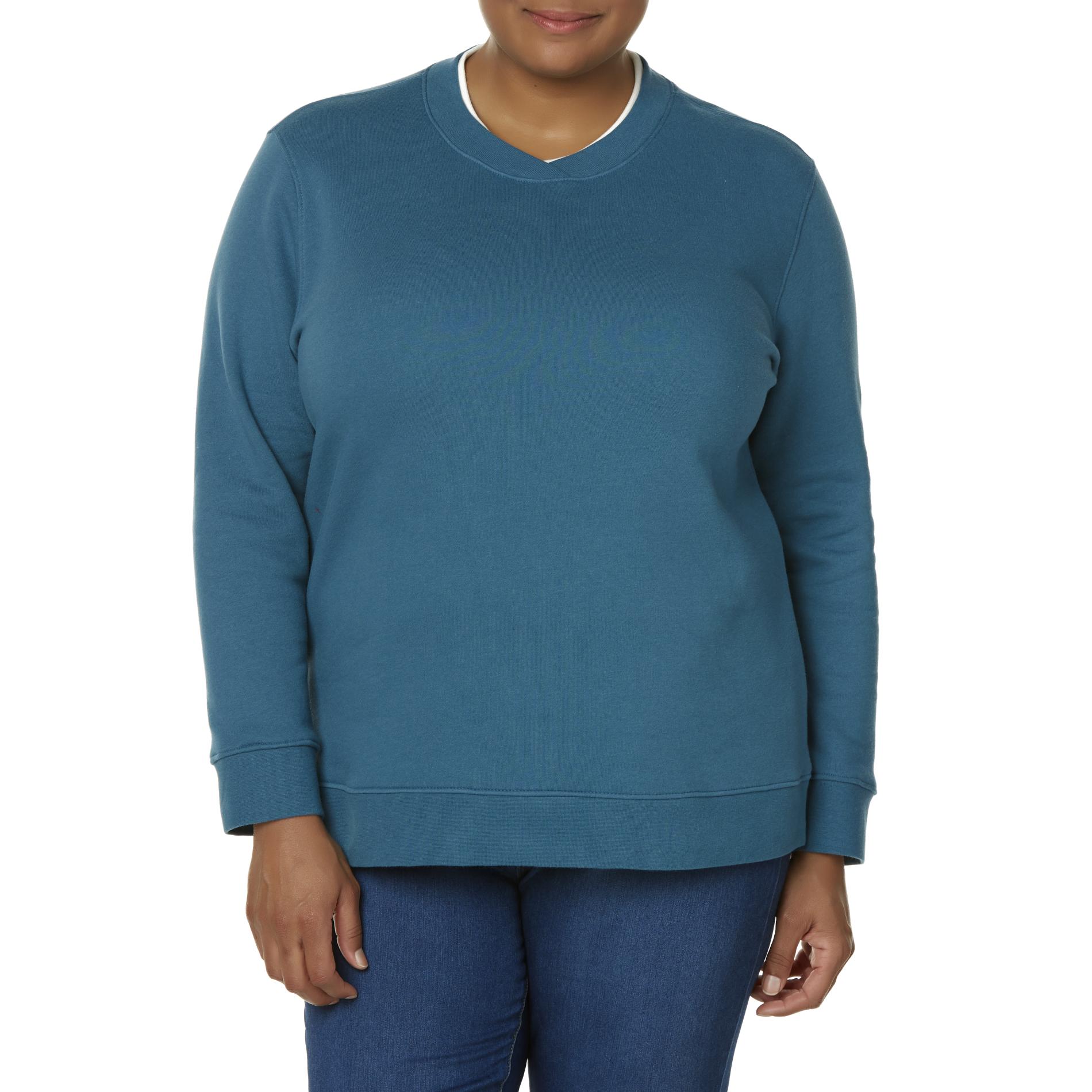 Laura Scott Women's Plus Layered-Look Sweatshirt