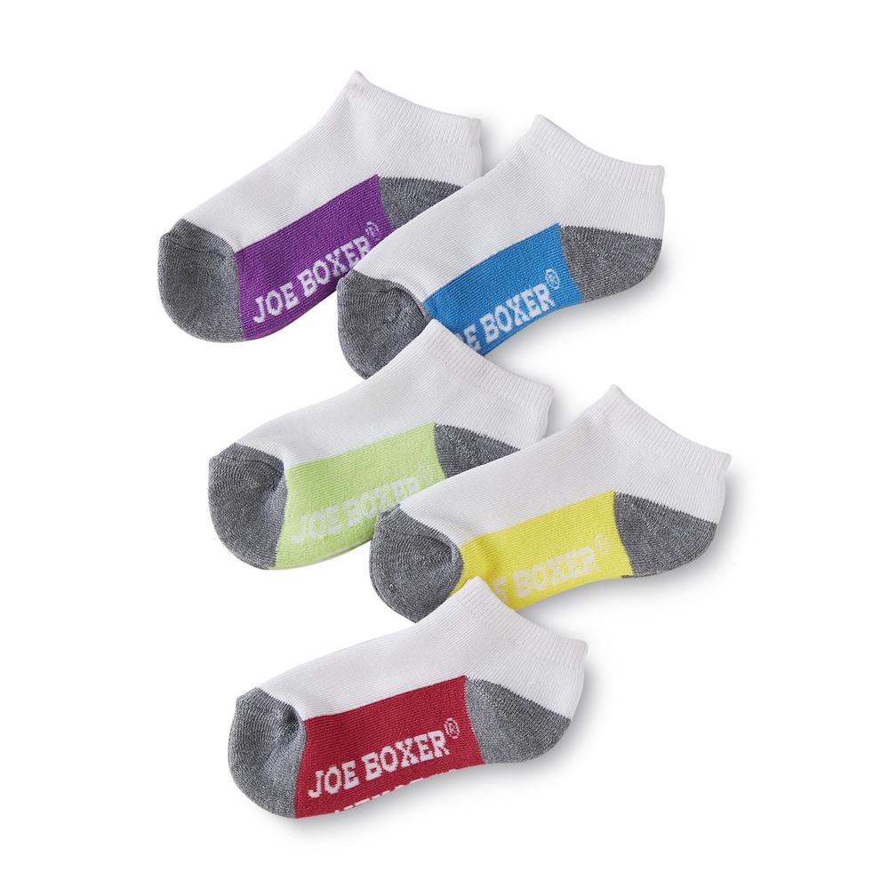 Joe Boxer Girl's 5-Pack Low-Cut Socks - Colorblock