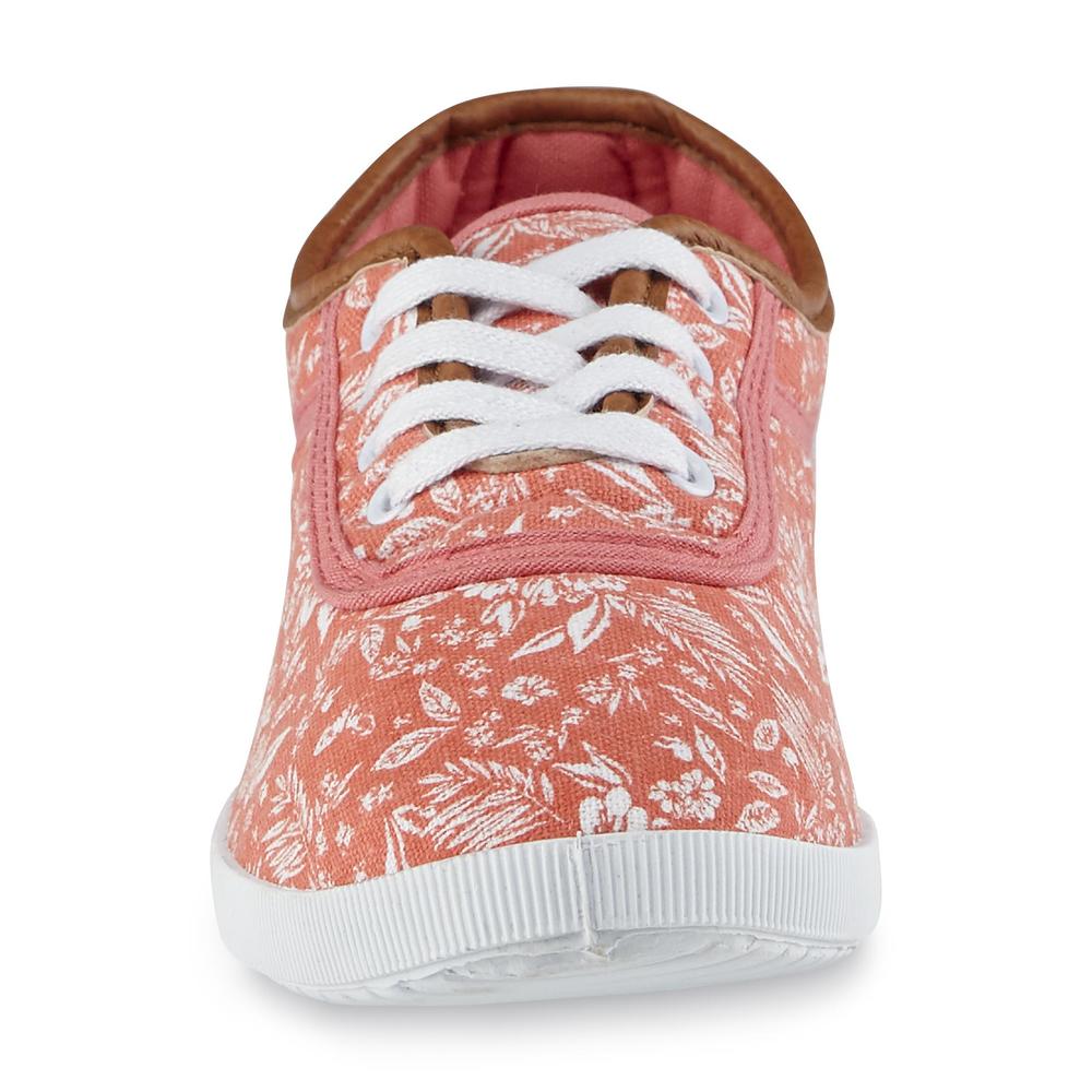 Basic Editions Women's Eavan Pink/White Floral Print Sneaker
