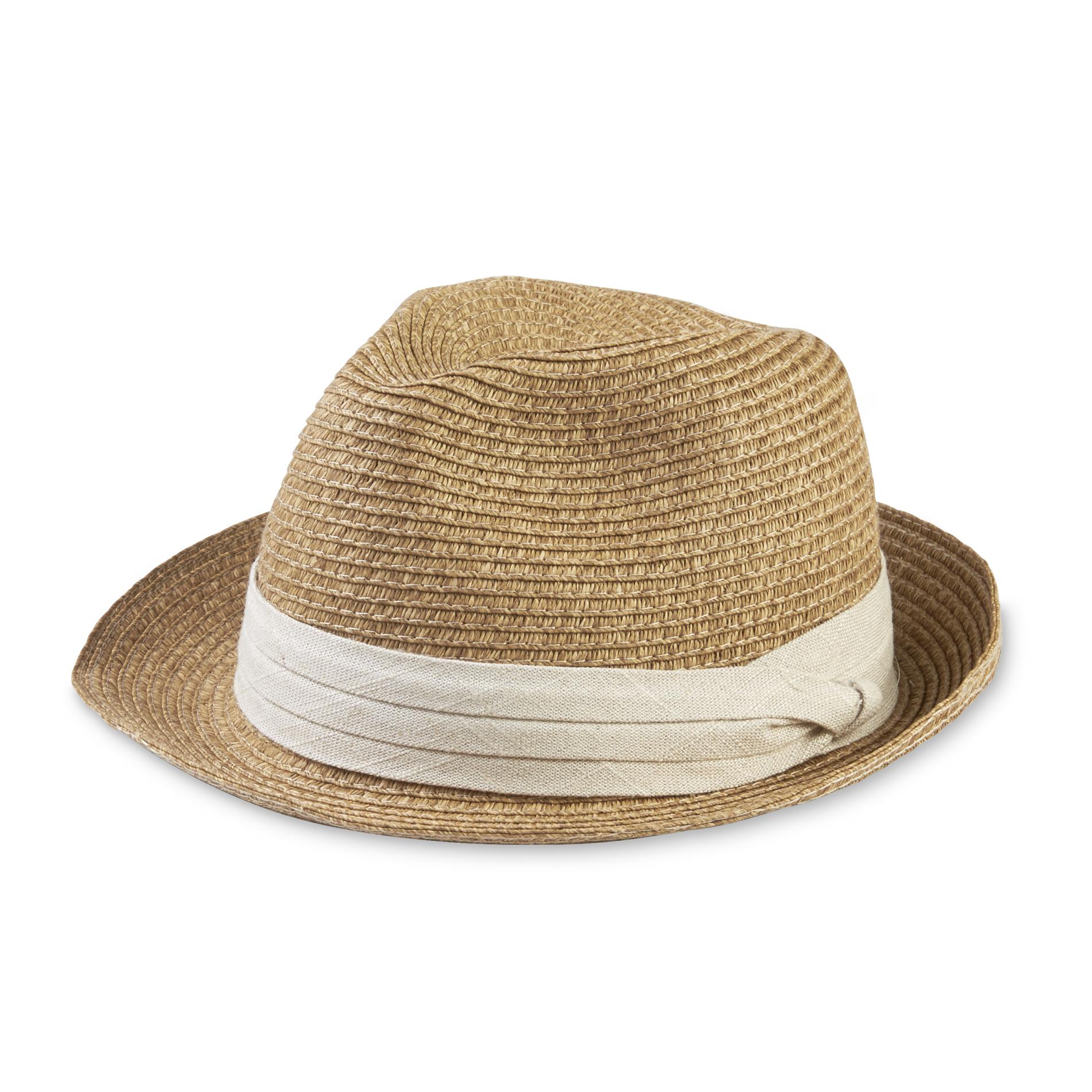 Men's Packable Straw Fedora Hat