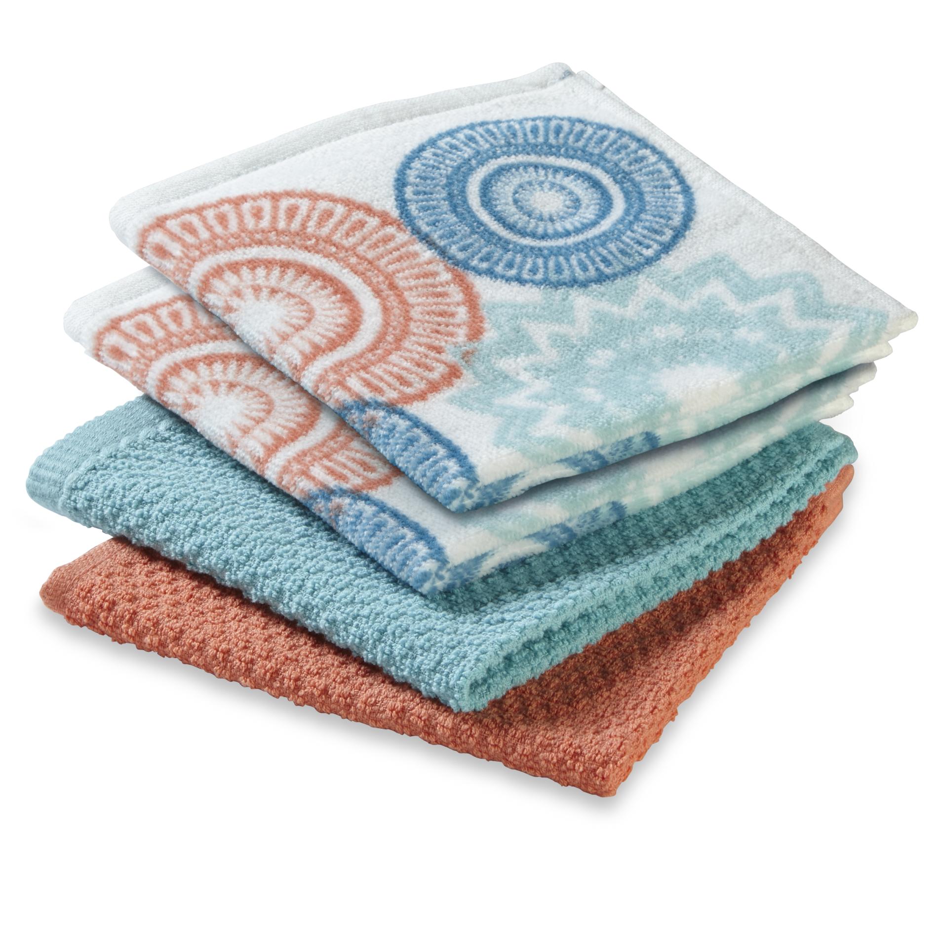 Essential Home 4Pack Dish Towels Starburst Shop Your Way Online