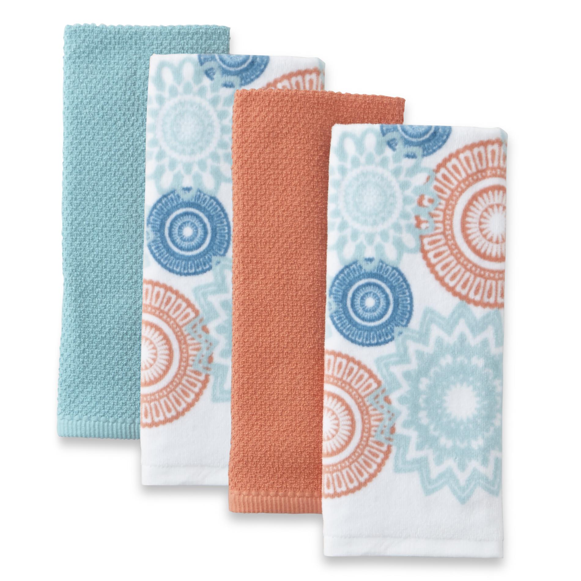 Essential Home 4Pack Kitchen Towels Starburst Shop Your Way