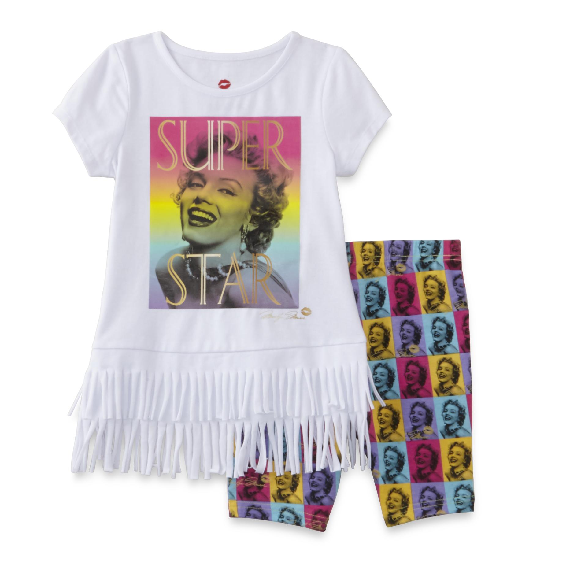 Marilyn Monroe&trade; Girl's Fringed Top & Shorts - Super Star