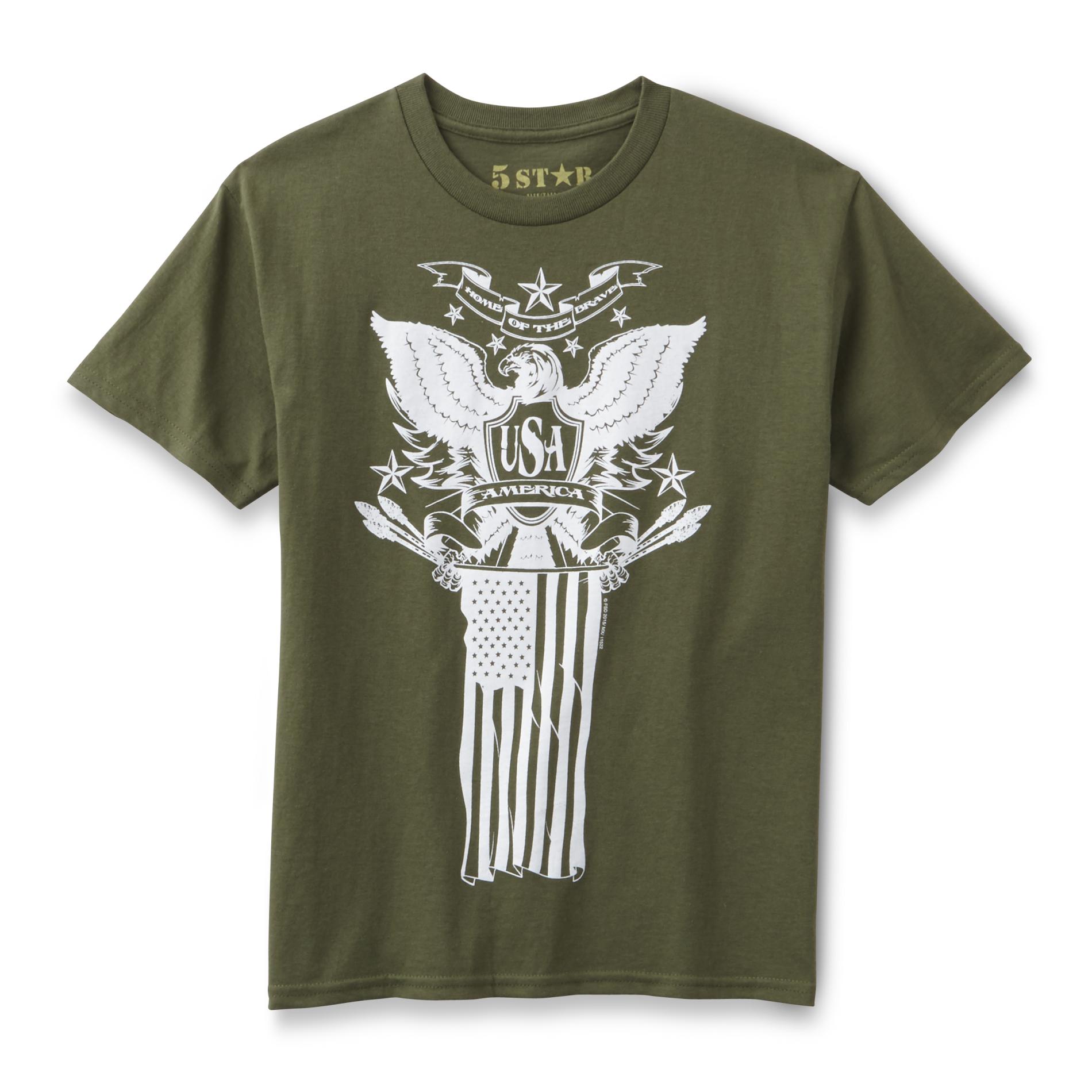 5Star Boy's Graphic T-Shirt - Eagle & Flag