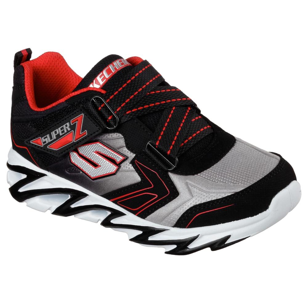 Skechers Boy's Fast Volt Black/Gray/Red Sneaker