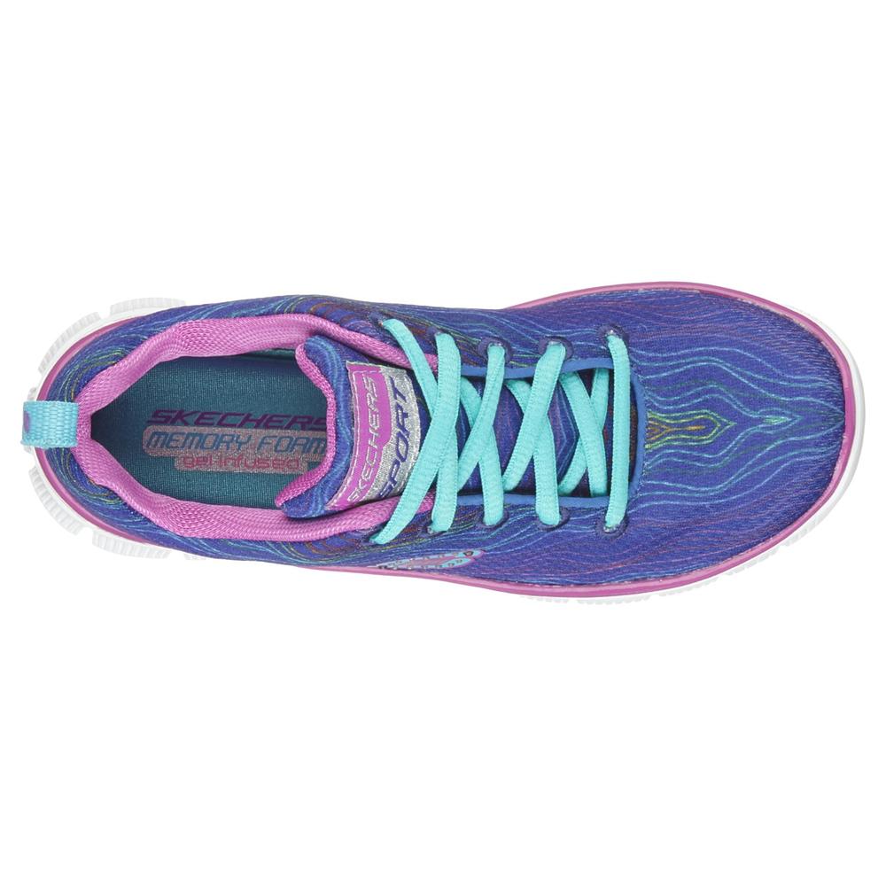 Skechers Girl's Skech Appeal Prancy Blue/Multicolor Athletic Shoe