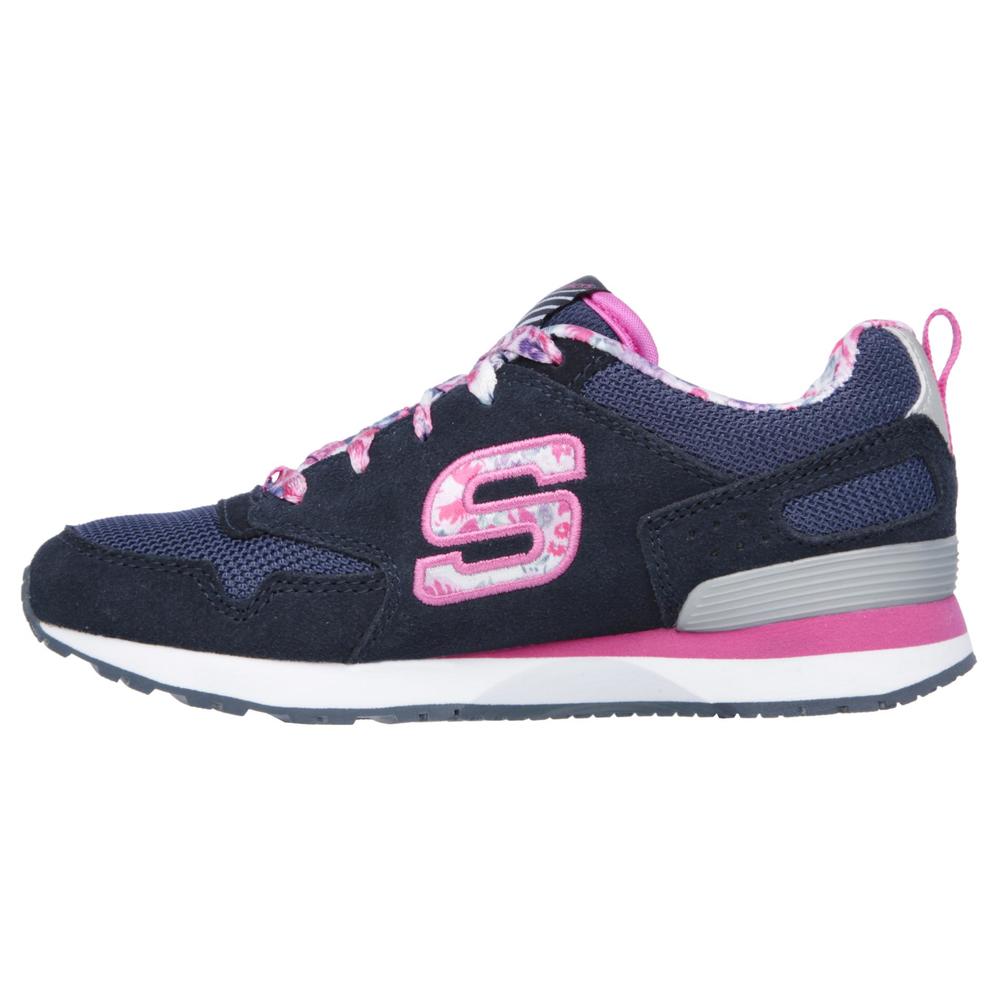 Skechers Girl's Purple/Floral Print Athletic Shoe