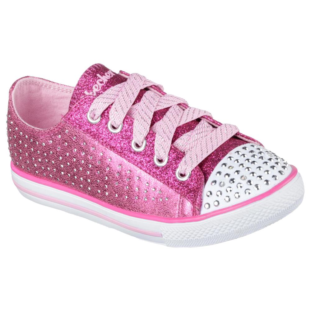 Skechers Girl's Twinkle Toes: Chit Chats Pink Light-Up Sneaker