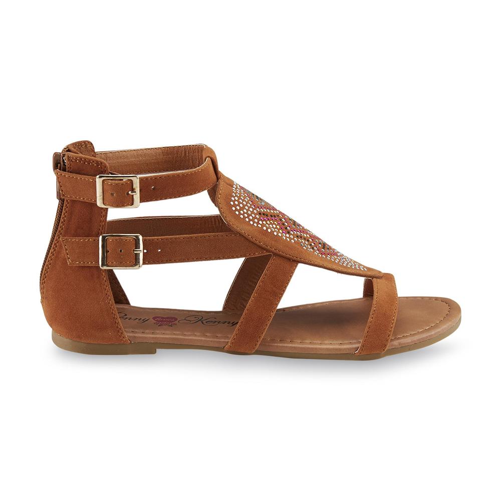 Penny Loves Kenny Women's Sioux Embellished Shield Sandal - Brown