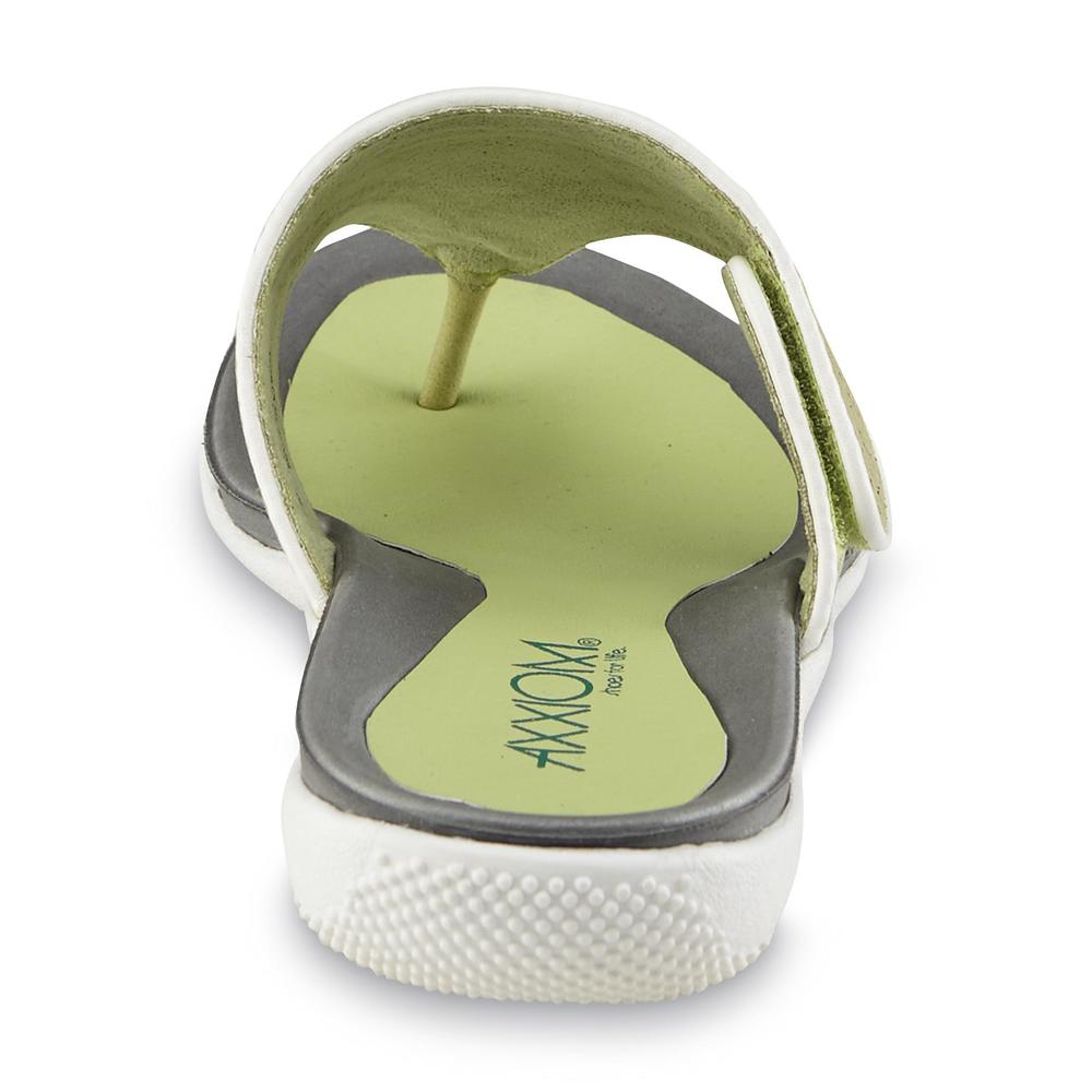 Axxiom Women's Yogic Green/Gray Thong Sandal