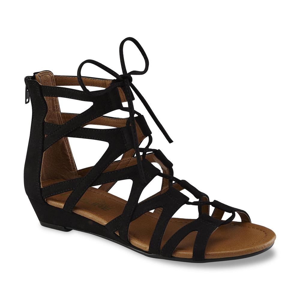 Madeline Women's Sabio Black Lace-Up Gladiator Sandal