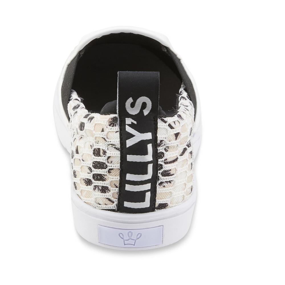 Lillys Closet Women's Tan/Black Palm Tree Canvas Sneaker