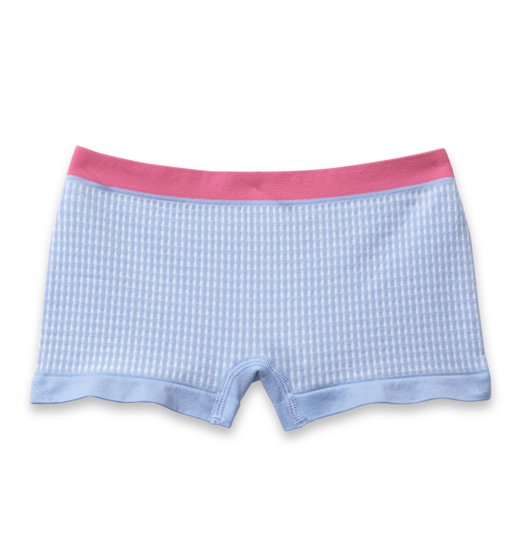 Maidenform Girl's Boy Short Panties - Gingham Check