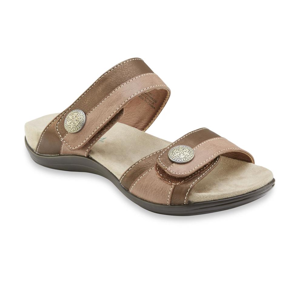 Axxiom Women's Salt Brown/Tan Slide Sandal