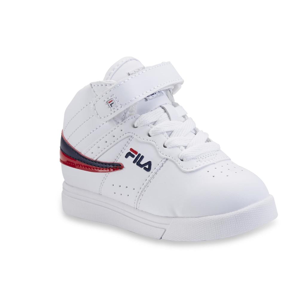 Fila Toddler Boy's Vulc 13 Digital Fade White/Red/Blue High-Top Sneaker