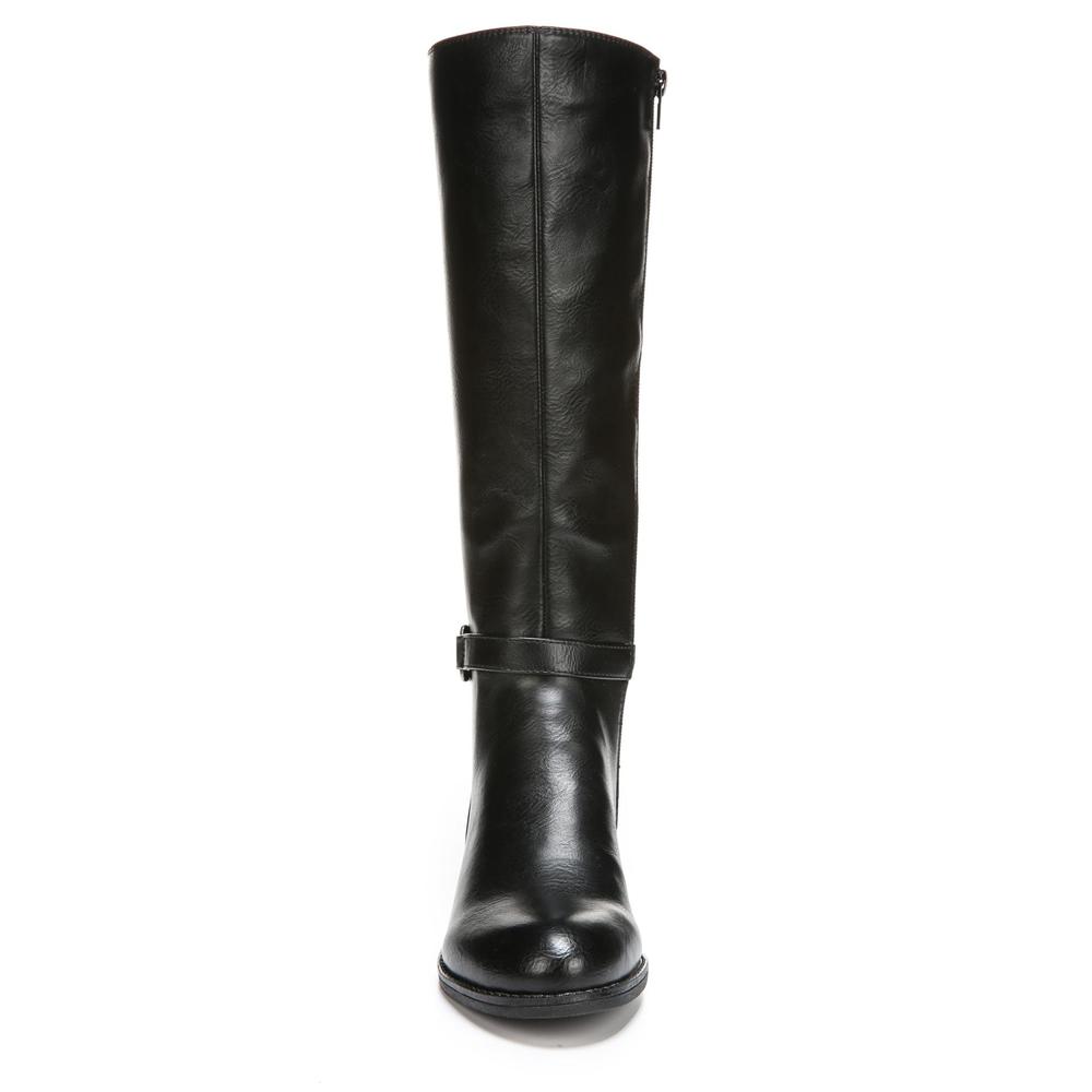 Vionic with Orthaheel Technology Women's Santino Black Knee-High Riding Boot - Wide Width Available