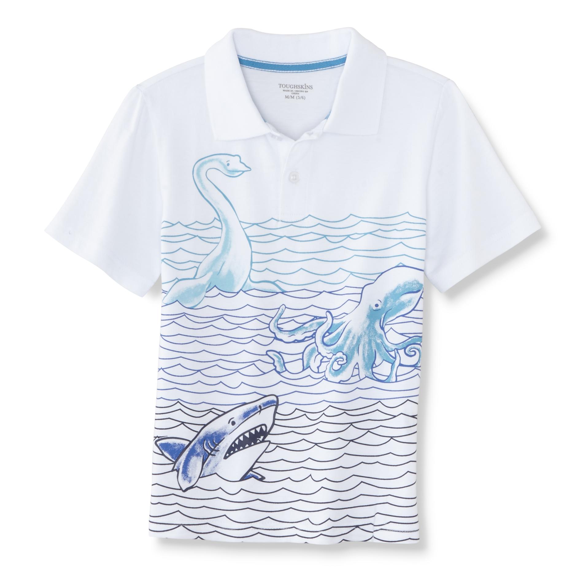 Toughskins Infant & Toddler Boy's Graphic Polo Shirt - Ocean Creatures
