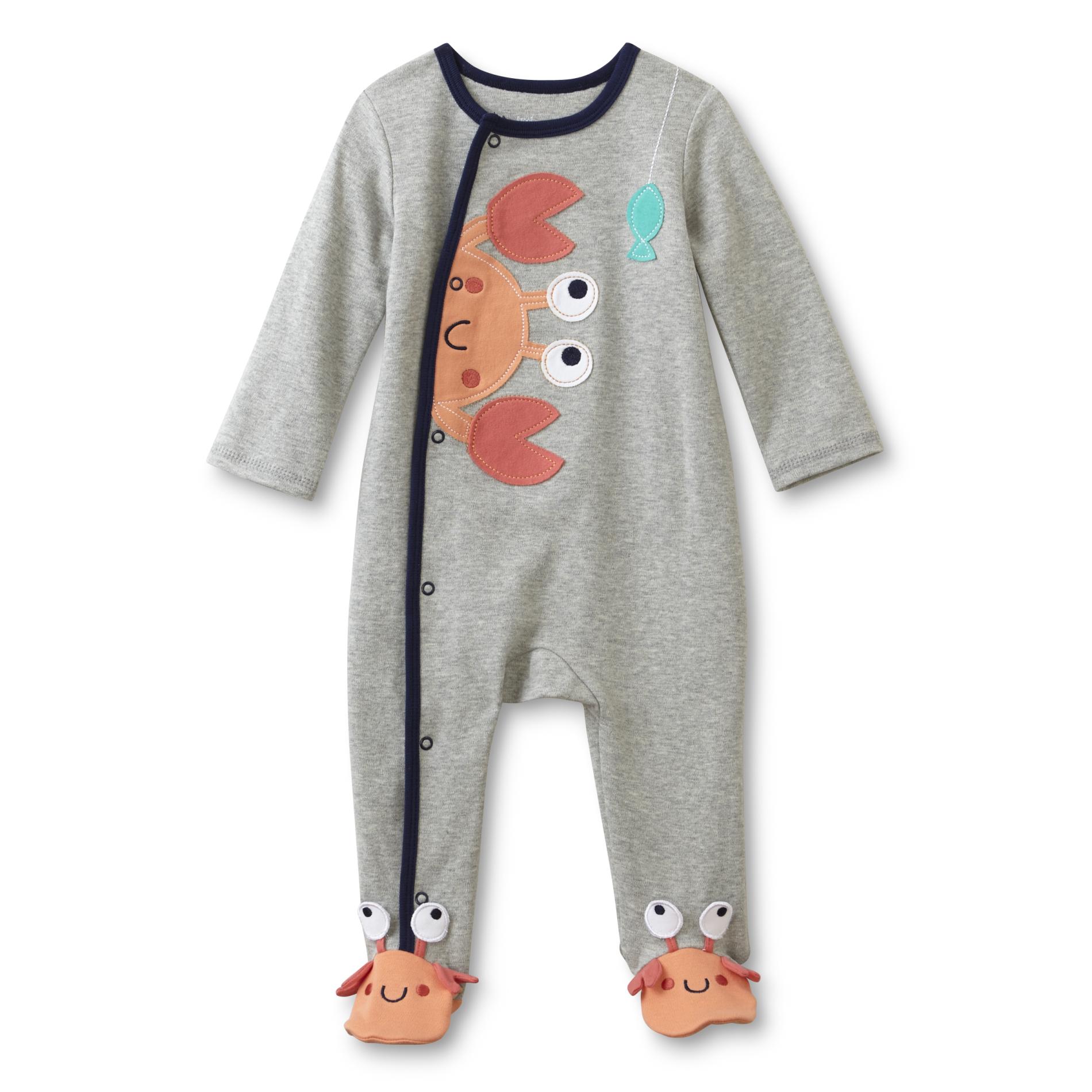 Little Wonders Newborn Boy's Footed Sleeper Pajamas - Crab