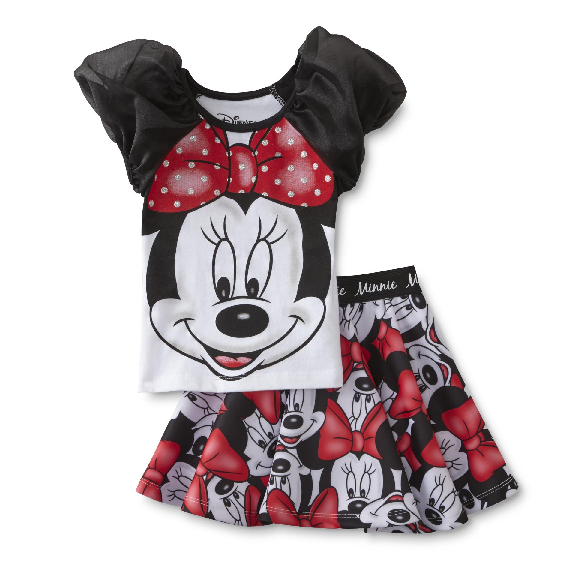 Disney Minnie Mouse Toddler Girl's Top & Skirt