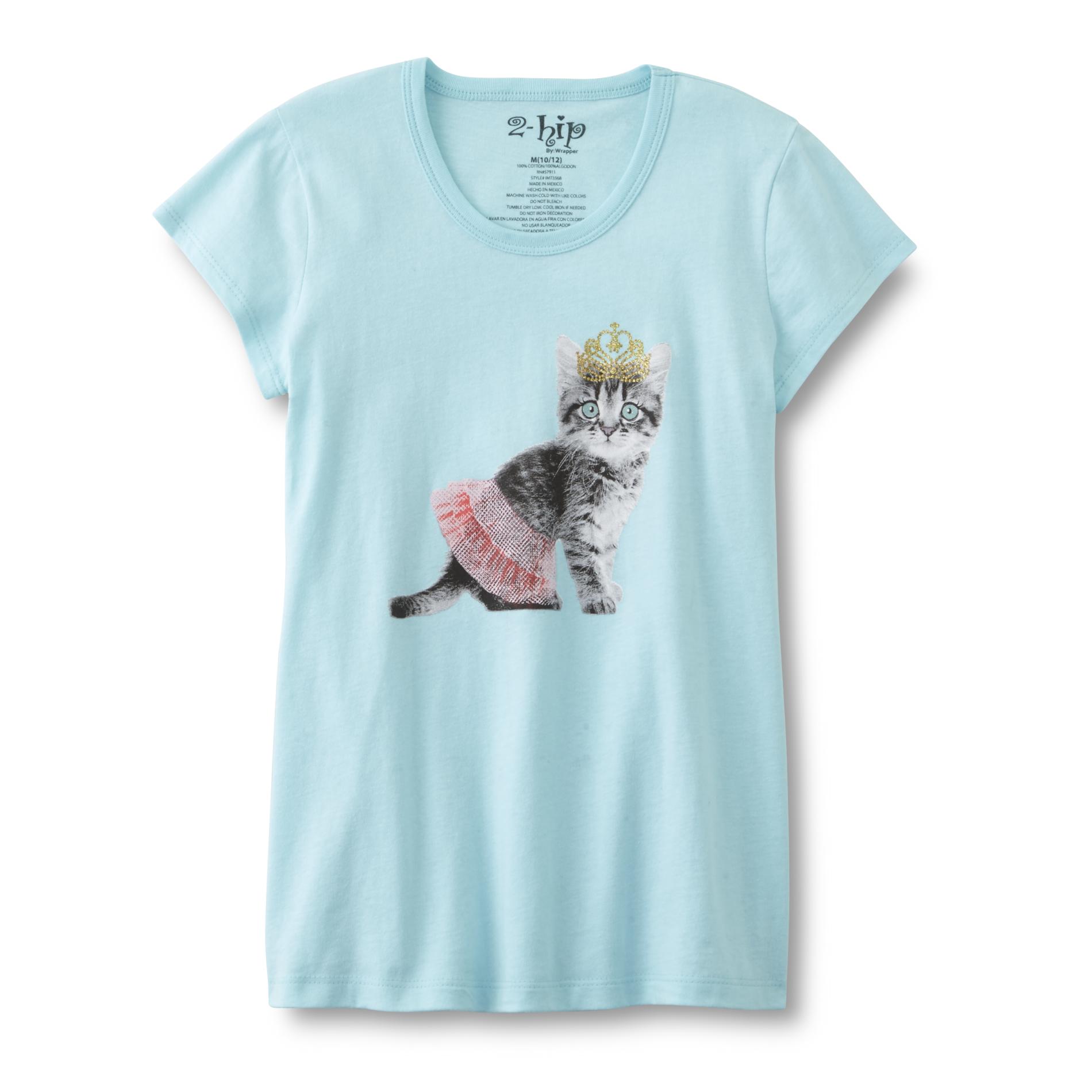 Wrapper Girl's Graphic T-Shirt - Tiara Cat