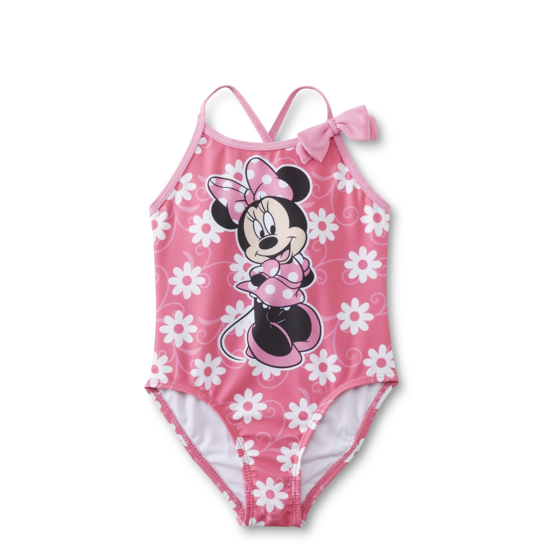 Disney Baby Minnie Mouse Toddler Girl's Swimsuit - Floral | Shop Your ...
