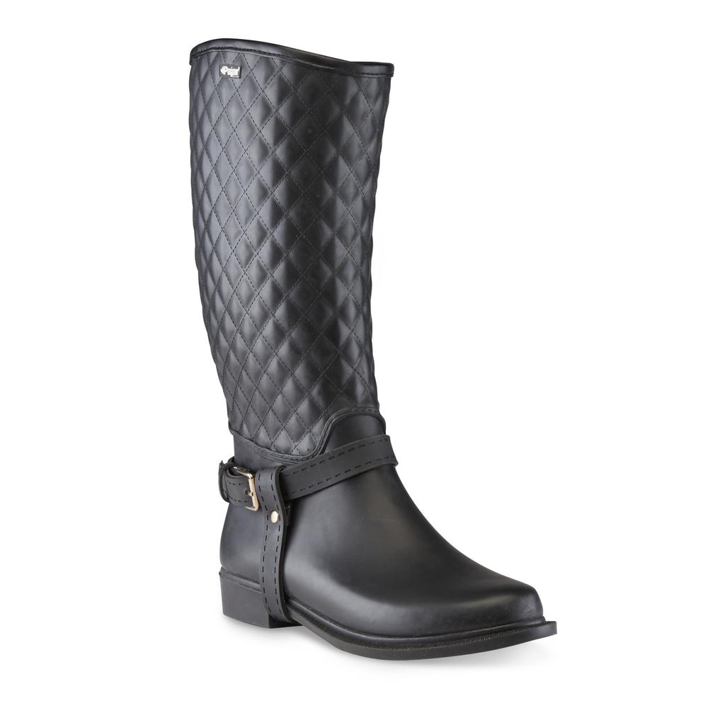 Pajar® Women's Shirley Black Quilted Rain Boot
