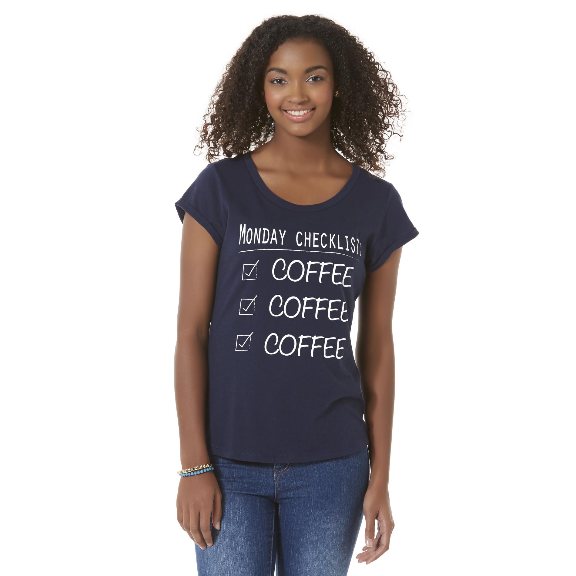 Junior's Graphic T-Shirt - Coffee, Coffee, Coffee